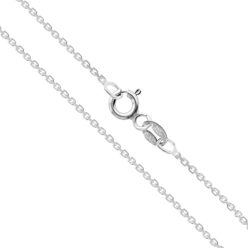Sac Silver Sterling Silver Light Cable Chain 1.2mm Solid 925 Rolo Link New Necklace 22" - Image 1